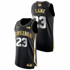 Matthew Lang Gonzaga Bulldogs Black Golden Edition College Basketball Jersey