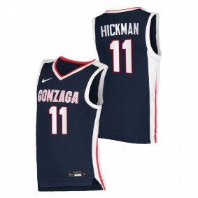 Gonzaga Bulldogs Nolan Hickman Navy 2022 NBA Draft top prospect Elite Jersey