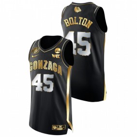 Gonzaga Bulldogs Rasir Bolton 2021-22 Black Golden Edition Basketball Authentic Men Jersey