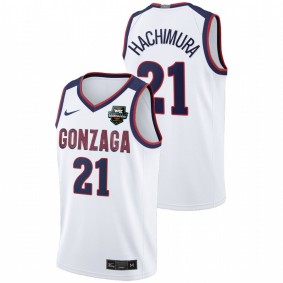 Men Gonzaga Bulldogs #21 White Rui Hachimura Limited 2021 WCC Mens Basketball Conference Tournament Champions Jersey