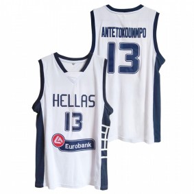 Men Greece Basketball Giannis Antetokounmpo White FIBA Baketball World Cup Throwback Jersey