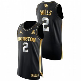 Caleb Mills Houston Cougars Black Golden Edition College Basketball Jersey