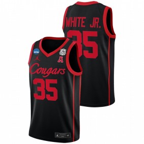 Houston Cougars Fabian White Jr. Black 2022 NCAA March Madness 75th Basketball Men Jersey