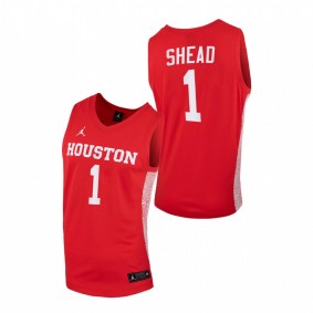 Jamal Shead Houston Cougars 2020-21 Red Replica College Basketball Jersey