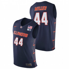 Men Illinois Fighting Illini Adam Miller Navy Replica 2021 Big Ten Tournament Champions Jersey