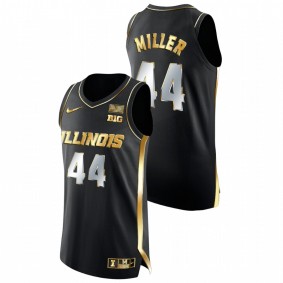 Adam Miller Illinois Fighting Illini Black Golden Edition College Basketball Jersey