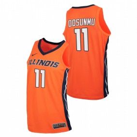 Ayo Dosunmu Illinois Fighting Illini 2020-21 Orange Replica College Basketball Jersey