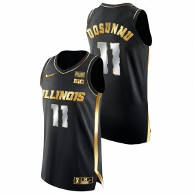 Ayo Dosunmu Illinois Fighting Illini Black Golden Edition College Basketball Jersey