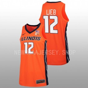 Illinois Fighting Illini Brandon Lieb 2022-23 Orange Replica Basketball Men Jersey