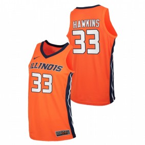 Coleman Hawkins #33 Orange Illinois Fighting Illini 2021-22 Replica College Basketball Jersey