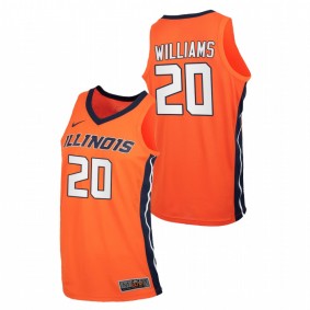 Da'Monte Williams Illinois Fighting Illini 2020-21 Orange Replica College Basketball Jersey