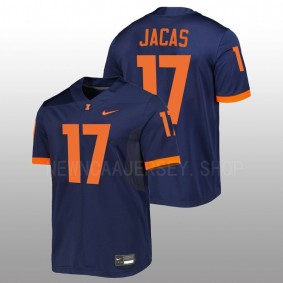 Gabe Jacas Illinois Fighting Illini Untouchable Football Navy Men Jersey