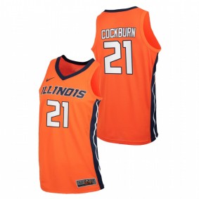 Kofi Cockburn Illinois Fighting Illini 2020-21 Orange Replica College Basketball Jersey