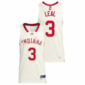 Anthony Leal #3 Cream Indiana Hoosiers 2022 Basketball Honoring Black Excellence Jersey