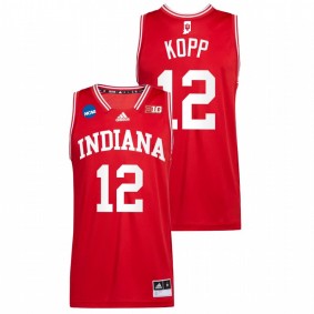 Indiana Hoosiers Miller Kopp Red 2022 NCAA March Madness Basketball Men Jersey