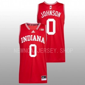 Xavier Johnson #0 Red Indiana Hoosiers 2022-23 College Basketball Jersey