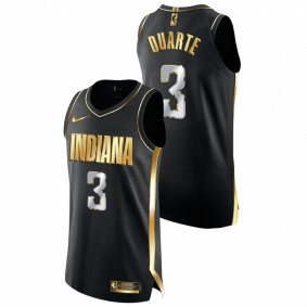 Men Indiana Pacers #3 Black Chris Duarte 2021 NBA Draft Golden Edition Jersey