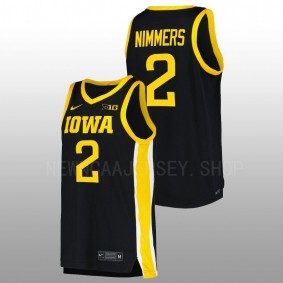 Amarion Nimmers #2 Black Iowa Hawkeyes 2022-23 Replica College Basketball Jersey