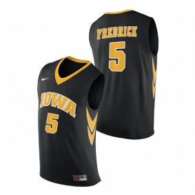 C.J. Fredrick Iowa Hawkeyes 2020-21 Black Replica College Basketball Jersey