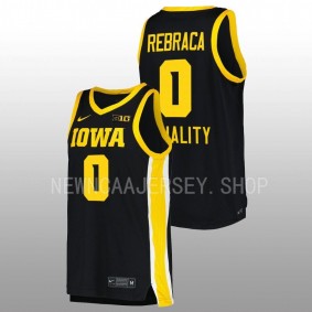 Filip Rebraca #0 Black Iowa Hawkeyes 2022-23 Basketball Equality Jersey