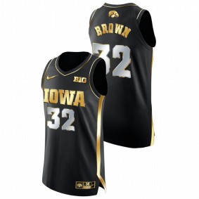 Fred Brown Iowa Hawkeyes Black Golden Edition Authentic Limited Jersey