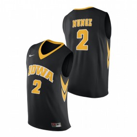 Jack Nunge Iowa Hawkeyes 2020-21 Black Replica College Basketball Jersey