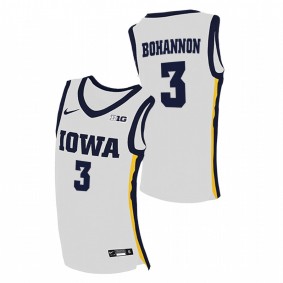 Jordan Bohannon Iowa Hawkeyes 2020-21 White Home College Basketball Jersey