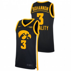 Iowa Hawkeyes Jordan Bohannon 2022 Black Equality NCAA Big Ten Men Jersey