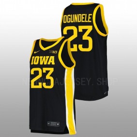 Josh Ogundele #23 Black Iowa Hawkeyes 2022-23 Replica College Basketball Jersey