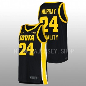 Kris Murray #24 Black Iowa Hawkeyes 2022-23 Basketball Equality Jersey