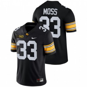 Riley Moss Iowa Hawkeyes 2021-22 Black College Football Game Jersey