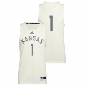 #1 White Kansas Jayhawks 2022 College Basketball Reverse Retro Jersey