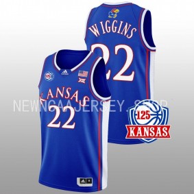 Andrew Wiggins #22 Blue Kansas Jayhawks 2022-23 Away 125th Anniversary Jersey