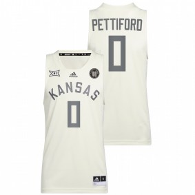 Bobby Pettiford #0 White Kansas Jayhawks 2022 College Basketball Reverse Retro Jersey