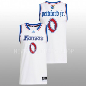 Kansas Jayhawks Bobby Pettiford Jr. 2022-23 White Swingman Basketball Men Jersey