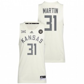 Cam Martin #31 White Kansas Jayhawks 2022 College Basketball Reverse Retro Jersey