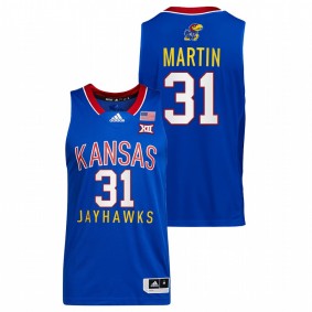 Cam Martin #31 Royal Kansas Jayhawks Throwback College Basketball Jersey