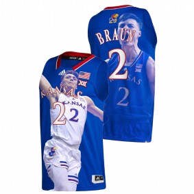 Christian Braun #2 Royal Kansas Jayhawks Fashion Edition 2022 March Madness Highlights Jersey