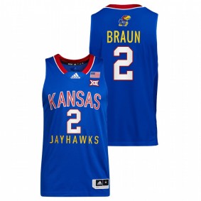 Christian Braun #2 Royal Kansas Jayhawks Throwback College Basketball Jersey