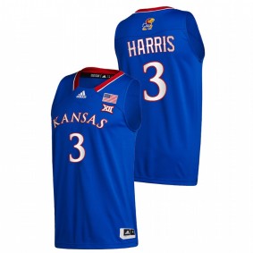 Dajuan Harris Kansas Jayhawks 2020-21 Royal College Basketball New Season League patch Jersey