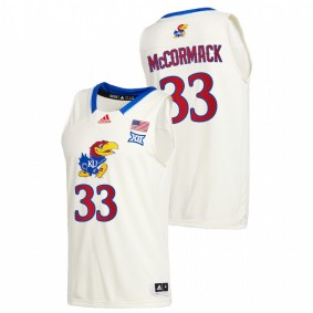 David McCormack Kansas Jayhawks 2020-21 Cream College Basketball New Season League patch Jersey