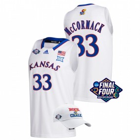 David McCormack #33 White Kansas Jayhawks Basketball 2022 March Madness Final Four Jersey