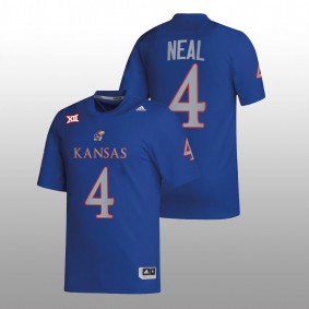 Devin Neal Kansas Jayhawks College Football 2022 Royal NIL Replica #4 Jersey