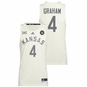 Devonte' Graham #4 White Kansas Jayhawks Alumni Basketball Reverse Retro Jersey