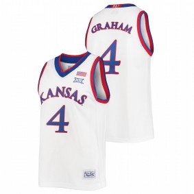 Devonte' Graham Kansas Jayhawks White Commemorative Classic Jersey