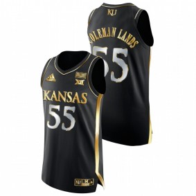 Jalen Coleman-Lands #55 Black Kansas Jayhawks 2021-22 Authentic Basketball Golden Edition Jersey