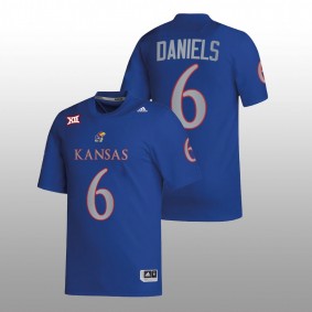 Jalon Daniels Kansas Jayhawks College Football 2022 Royal NIL Replica #6 Jersey