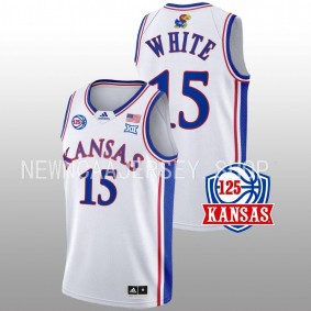 Kansas Jayhawks Jo Jo White 2022-23 White 125th Year Home Men Jersey