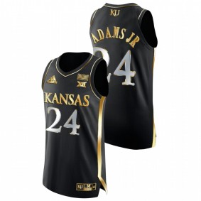 K.J. Adams Jr. #24 Black Kansas Jayhawks 2021-22 Authentic Basketball Golden Edition Jersey