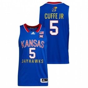 Kyle Cuffe Jr. #5 Royal Kansas Jayhawks Throwback College Basketball Jersey